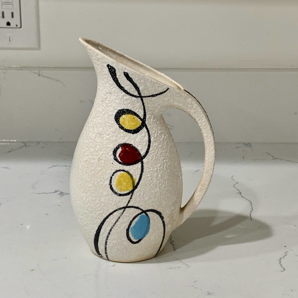 Mid-Century Modern Graphic Abstract Japan Pitcher